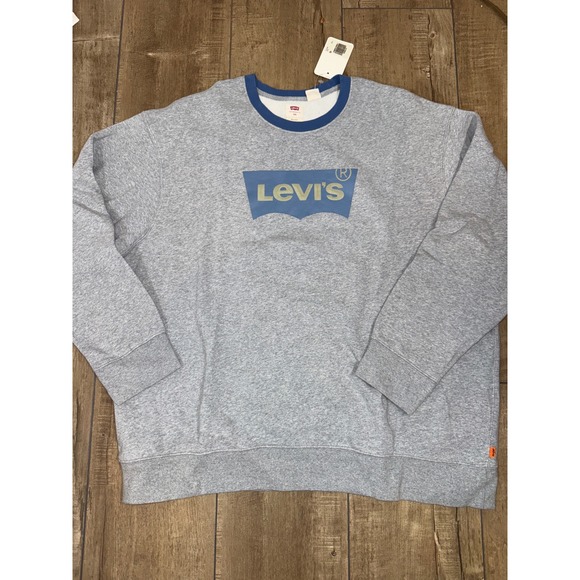 Levi's Other - Levi's‎ Relaxed Fit Crewneck Sweatshirt Gray Blue Logo XXL Men's new